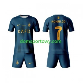 Koszulka Al-Nassr Ronaldo 7 Dziecięcy Wyjazdowe Koszulki Piłkarskie 2023-2024 Krótki Rękaw